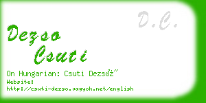 dezso csuti business card